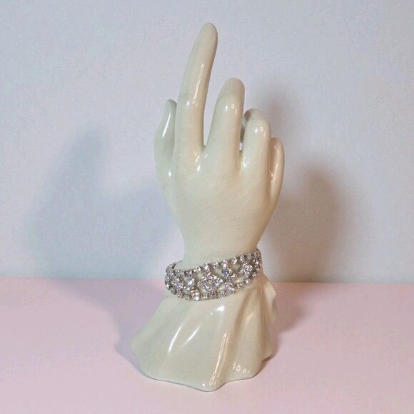 Vintage Fancy Rhinestone Bracelet, Style Statement, 6.5 Long - Picture 3 of 4